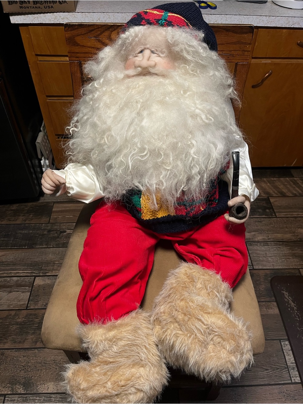 Custom made large shelf sitter Santa